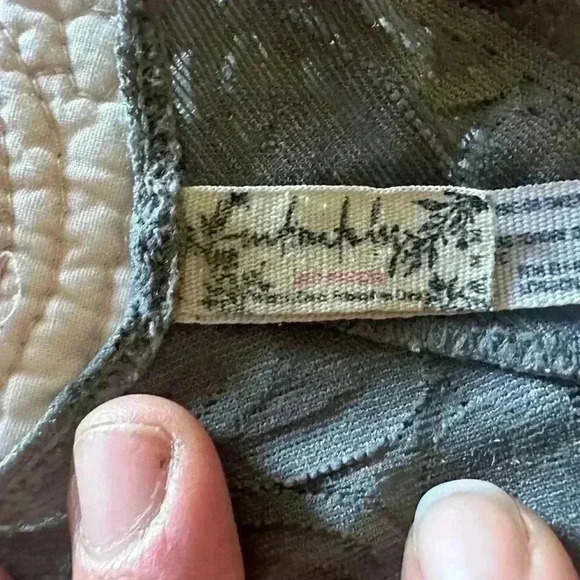 Free People Charcoal Gray Lace Bralette Medium, Racerback Style Intimately - Picture 3 of 12